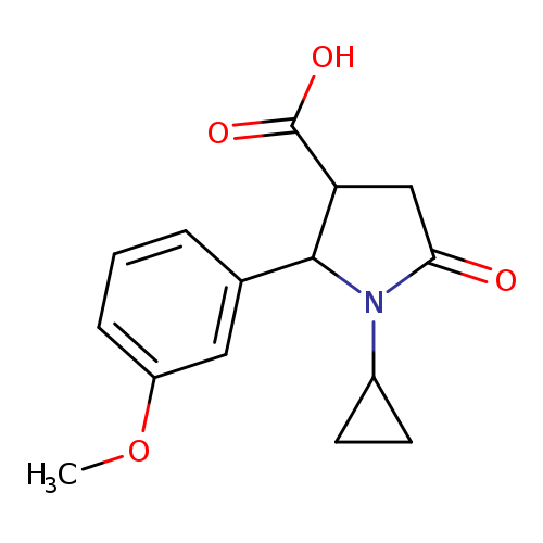 1-Cyclopropyl-2-(3-methoxyphenyl)-5-oxopyrrolidine-3-carboxylic acid