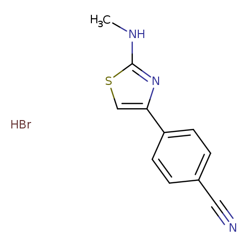 4-[2-(methylamino)-1,3-thiazol-4-yl]benzonitrile hydrobromide