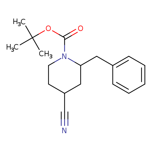 tert-butyl 2-benzyl-4-cyanopiperidine-1-carboxylate