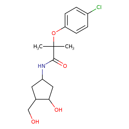 2-(4-chlorophenoxy)-N-[3-hydroxy-4-(hydroxymethyl)cyclopentyl]-2-methylpropanamide