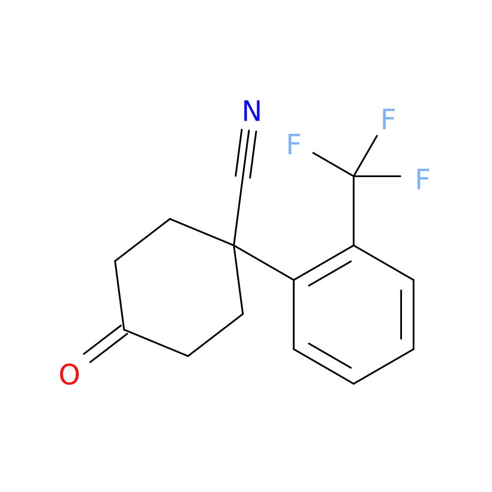 4-Oxo-1-(2-(trifluoromethyl)phenyl)cyclohexanecarbonitrile