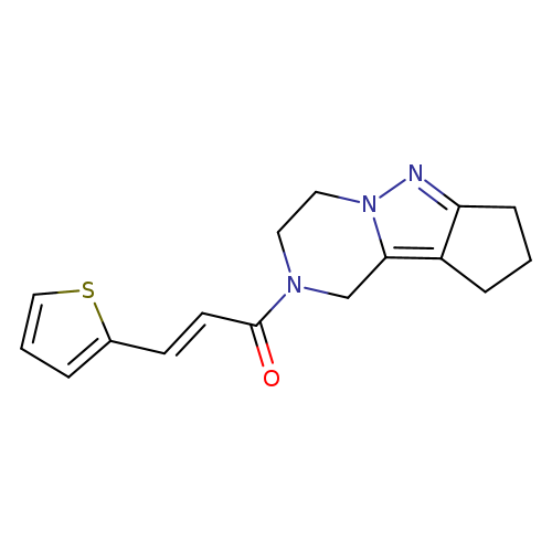 (2E)-3-(thiophen-2-yl)-1-{7,8,11-triazatricyclo[6.4.0.0^{2,6}]dodeca-1,6-dien-11-yl}prop-2-en-1-one