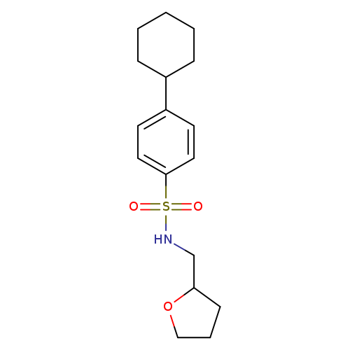 4-cyclohexyl-N-(tetrahydro-2-furanylmethyl)benzenesulfonamide