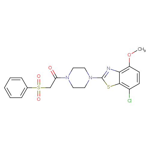 2-(benzenesulfonyl)-1-[4-(7-chloro-4-methoxy-1,3-benzothiazol-2-yl)piperazin-1-yl]ethan-1-one