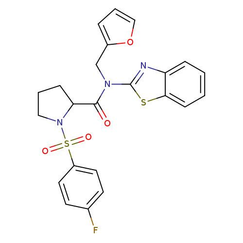 N-(1,3-benzothiazol-2-yl)-1-(4-fluorobenzenesulfonyl)-N-[(furan-2-yl)methyl]pyrrolidine-2-carboxamide