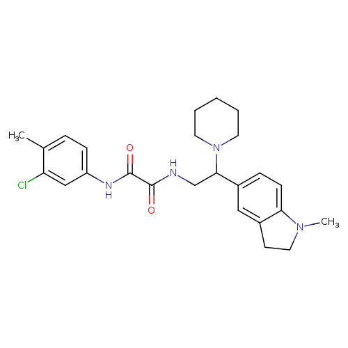 N'-(3-chloro-4-methylphenyl)-N-[2-(1-methyl-2,3-dihydro-1H-indol-5-yl)-2-(piperidin-1-yl)ethyl]ethanediamide