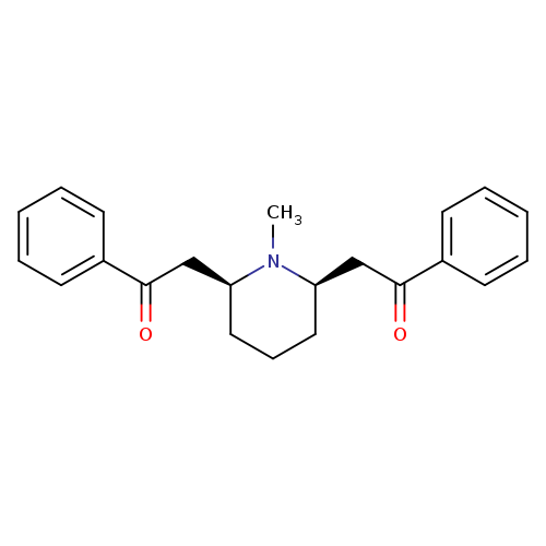 2,2'-(1-Methyl-2,6-piperidinediyl)diacetophenon