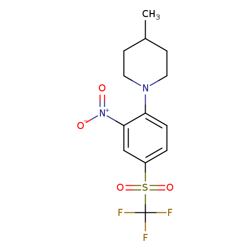 4-Methyl-1-(2-nitro-4-[(trifluoromethyl)sulfonyl]phenyl)piperidine