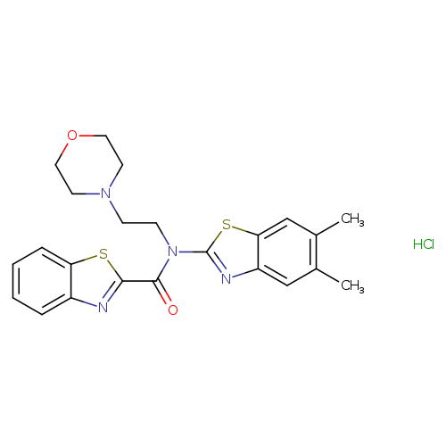 N-(5,6-dimethyl-1,3-benzothiazol-2-yl)-N-[2-(morpholin-4-yl)ethyl]-1,3-benzothiazole-2-carboxamide hydrochloride
