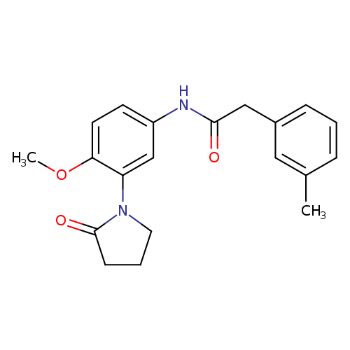 N-[4-methoxy-3-(2-oxopyrrolidin-1-yl)phenyl]-2-(3-methylphenyl)acetamide