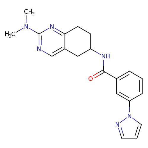 N-[2-(dimethylamino)-5,6,7,8-tetrahydroquinazolin-6-yl]-3-(1H-pyrazol-1-yl)benzamide