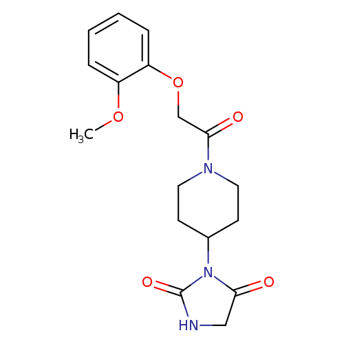3-{1-[2-(2-methoxyphenoxy)acetyl]piperidin-4-yl}imidazolidine-2,4-dione