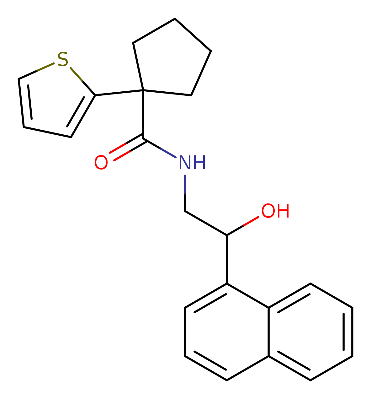 N-[2-hydroxy-2-(naphthalen-1-yl)ethyl]-1-(thiophen-2-yl)cyclopentane-1-carboxamide