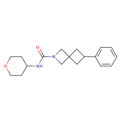 N-(oxan-4-yl)-6-phenyl-2-azaspiro[3.3]heptane-2-carboxamide