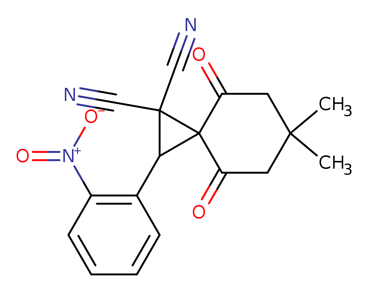 6,6-dimethyl-2-(2-nitrophenyl)-4,8-dioxospiro[2.5]octane-1,1-dicarbonitrile