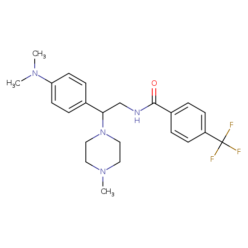 N-{2-[4-(dimethylamino)phenyl]-2-(4-methylpiperazin-1-yl)ethyl}-4-(trifluoromethyl)benzamide
