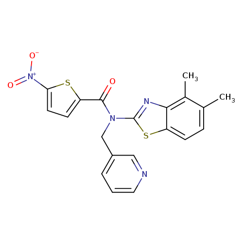 N-(4,5-dimethyl-1,3-benzothiazol-2-yl)-5-nitro-N-[(pyridin-3-yl)methyl]thiophene-2-carboxamide