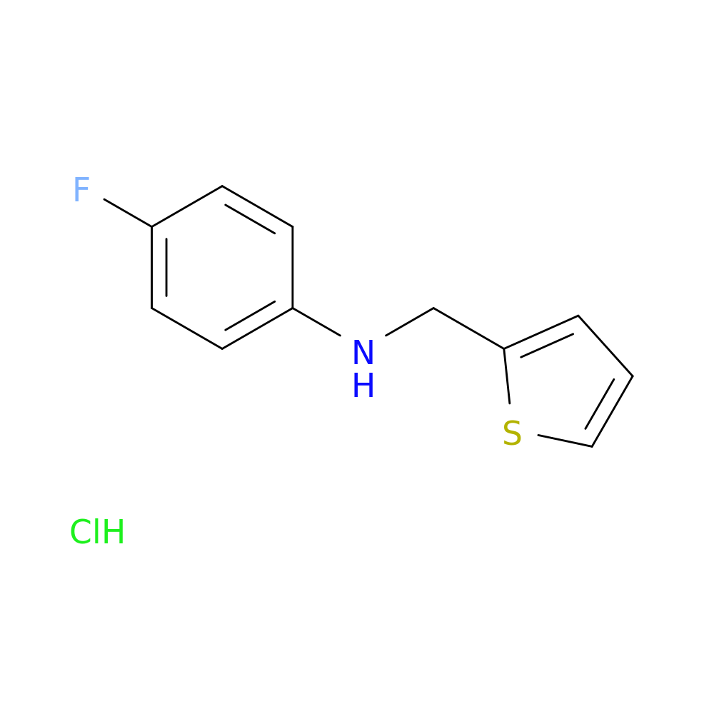 4-fluoro-N-[(thiophen-2-yl)methyl]aniline hydrochloride