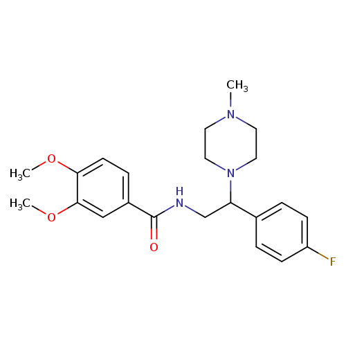 N-[2-(4-fluorophenyl)-2-(4-methylpiperazin-1-yl)ethyl]-3,4-dimethoxybenzamide