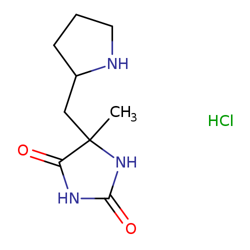 5-methyl-5-(pyrrolidin-2-ylmethyl)imidazolidine-2,4-dione hydrochloride