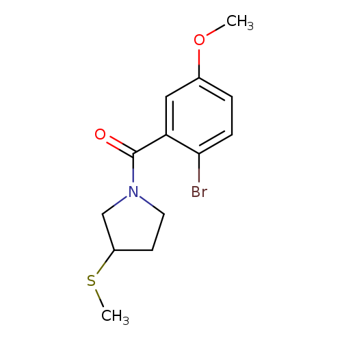 1-(2-bromo-5-methoxybenzoyl)-3-(methylsulfanyl)pyrrolidine