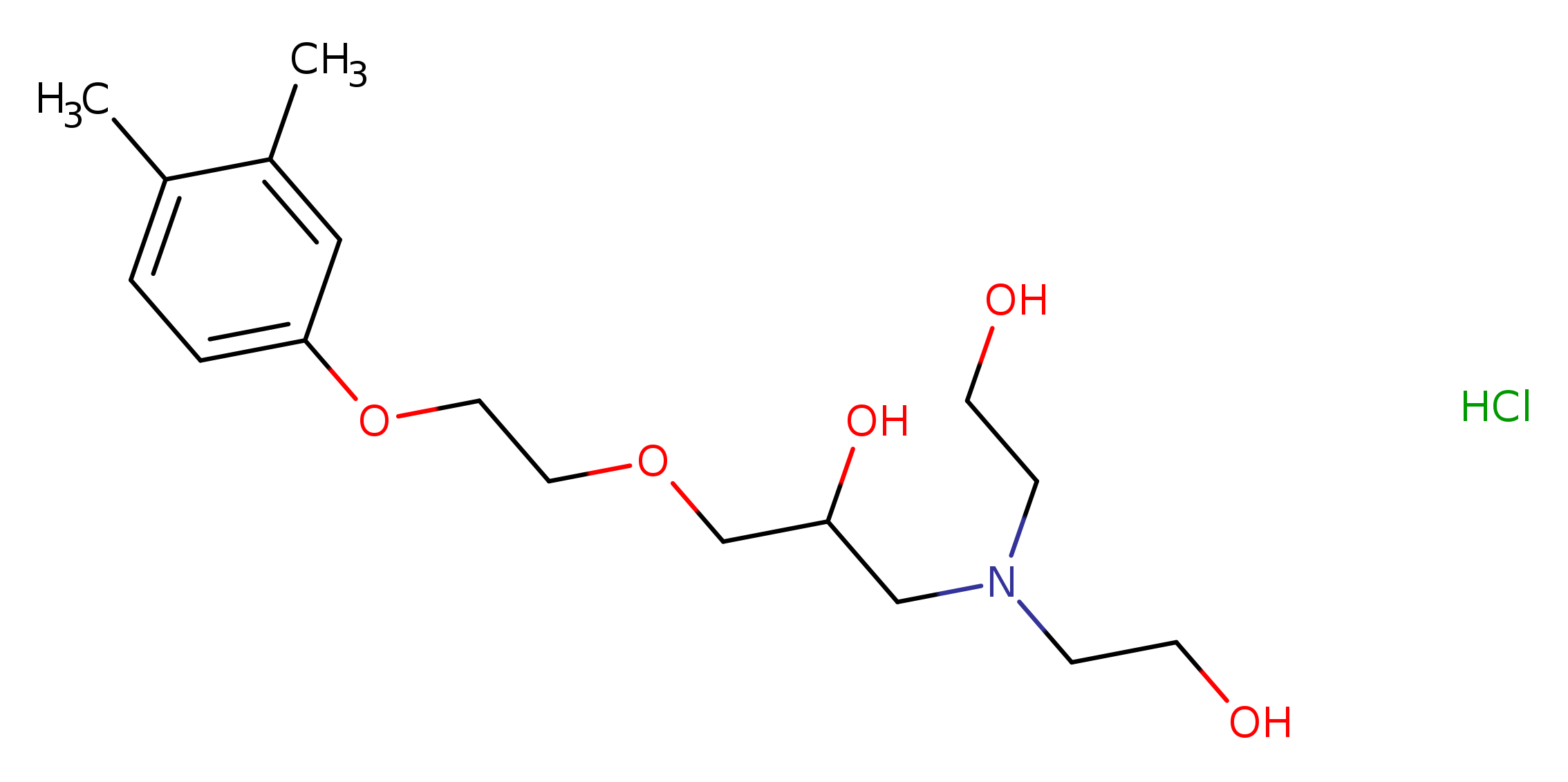 2-({3-[2-(3,4-dimethylphenoxy)ethoxy]-2-hydroxypropyl}(2-hydroxyethyl)amino)ethan-1-ol hydrochloride