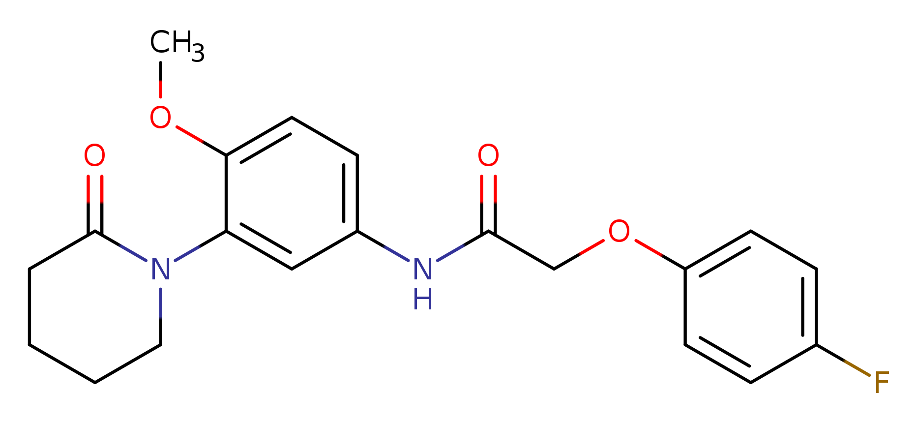 2-(4-fluorophenoxy)-N-[4-methoxy-3-(2-oxopiperidin-1-yl)phenyl]acetamide