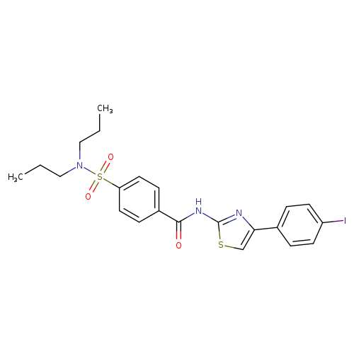 4-(dipropylsulfamoyl)-N-[4-(4-iodophenyl)-1,3-thiazol-2-yl]benzamide
