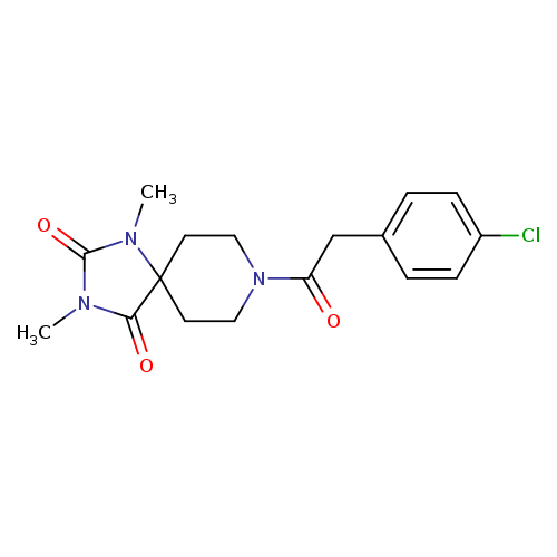 8-[2-(4-chlorophenyl)acetyl]-1,3-dimethyl-1,3,8-triazaspiro[4.5]decane-2,4-dione