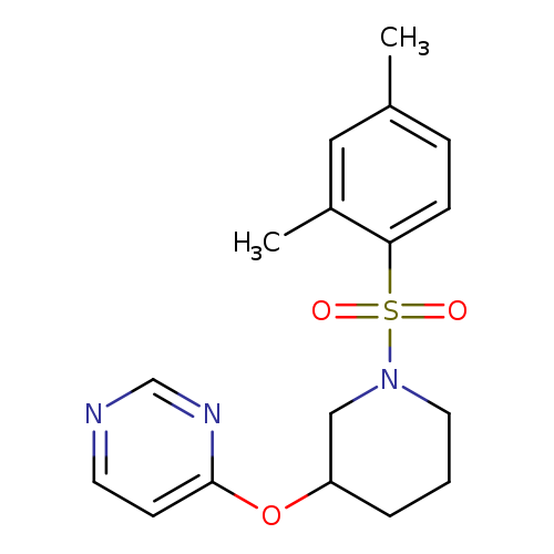 4-{[1-(2,4-dimethylbenzenesulfonyl)piperidin-3-yl]oxy}pyrimidine