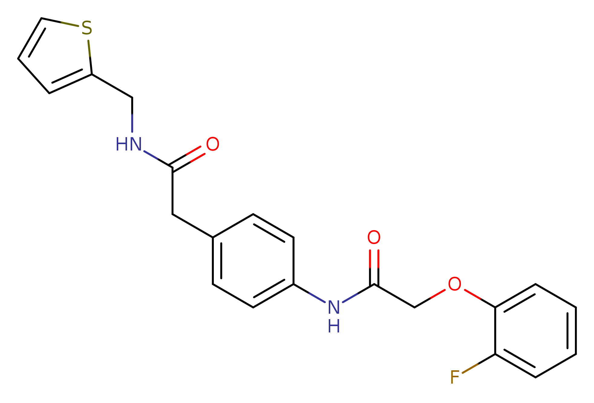 2-(2-fluorophenoxy)-N-[4-({[(thiophen-2-yl)methyl]carbamoyl}methyl)phenyl]acetamide
