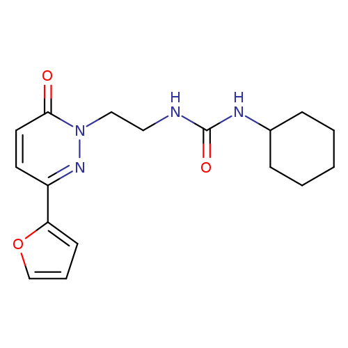 1-cyclohexyl-3-{2-[3-(furan-2-yl)-6-oxo-1,6-dihydropyridazin-1-yl]ethyl}urea