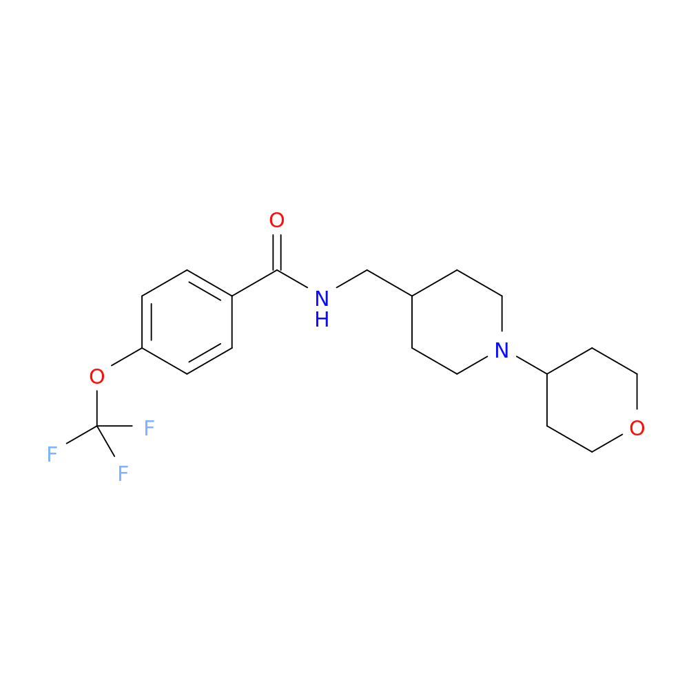 N-{[1-(oxan-4-yl)piperidin-4-yl]methyl}-4-(trifluoromethoxy)benzamide