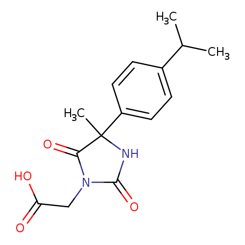 2-{4-methyl-2,5-dioxo-4-[4-(propan-2-yl)phenyl]imidazolidin-1-yl}acetic acid
