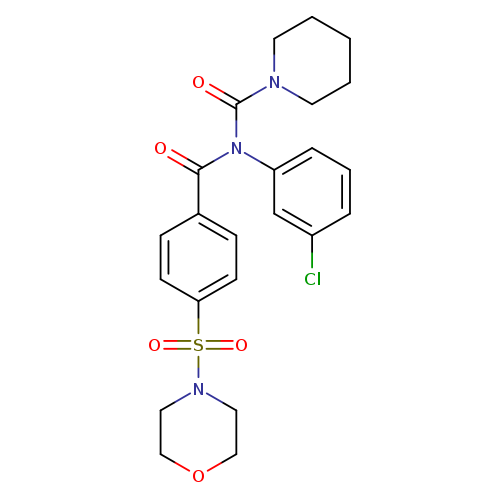 N-(3-chlorophenyl)-4-(morpholine-4-sulfonyl)-N-(piperidine-1-carbonyl)benzamide