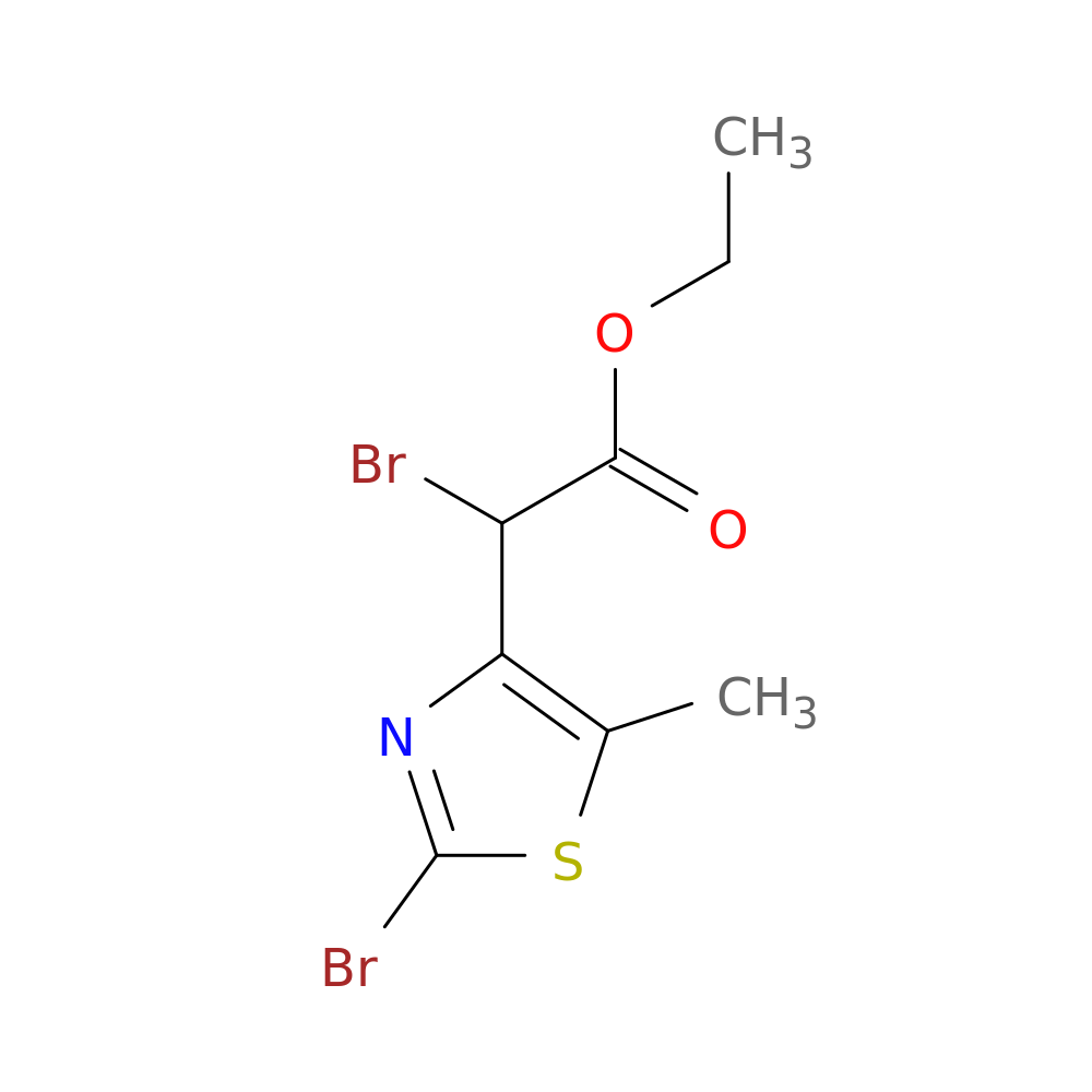 ethyl 2-bromo-2-(2-bromo-5-methyl-1,3-thiazol-4-yl)acetate