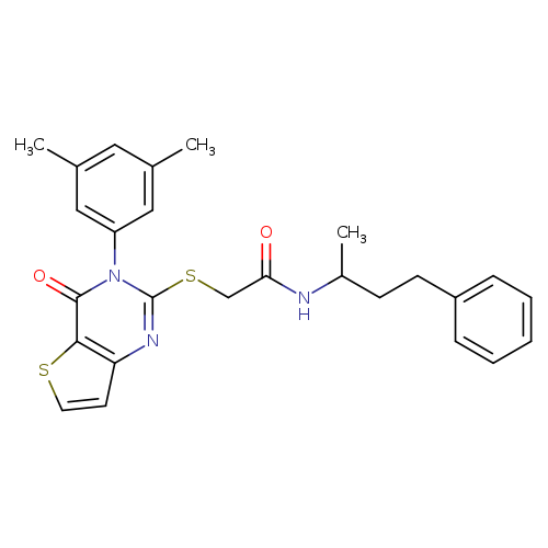 2-{[3-(3,5-dimethylphenyl)-4-oxo-3H,4H-thieno[3,2-d]pyrimidin-2-yl]sulfanyl}-N-(4-phenylbutan-2-yl)acetamide