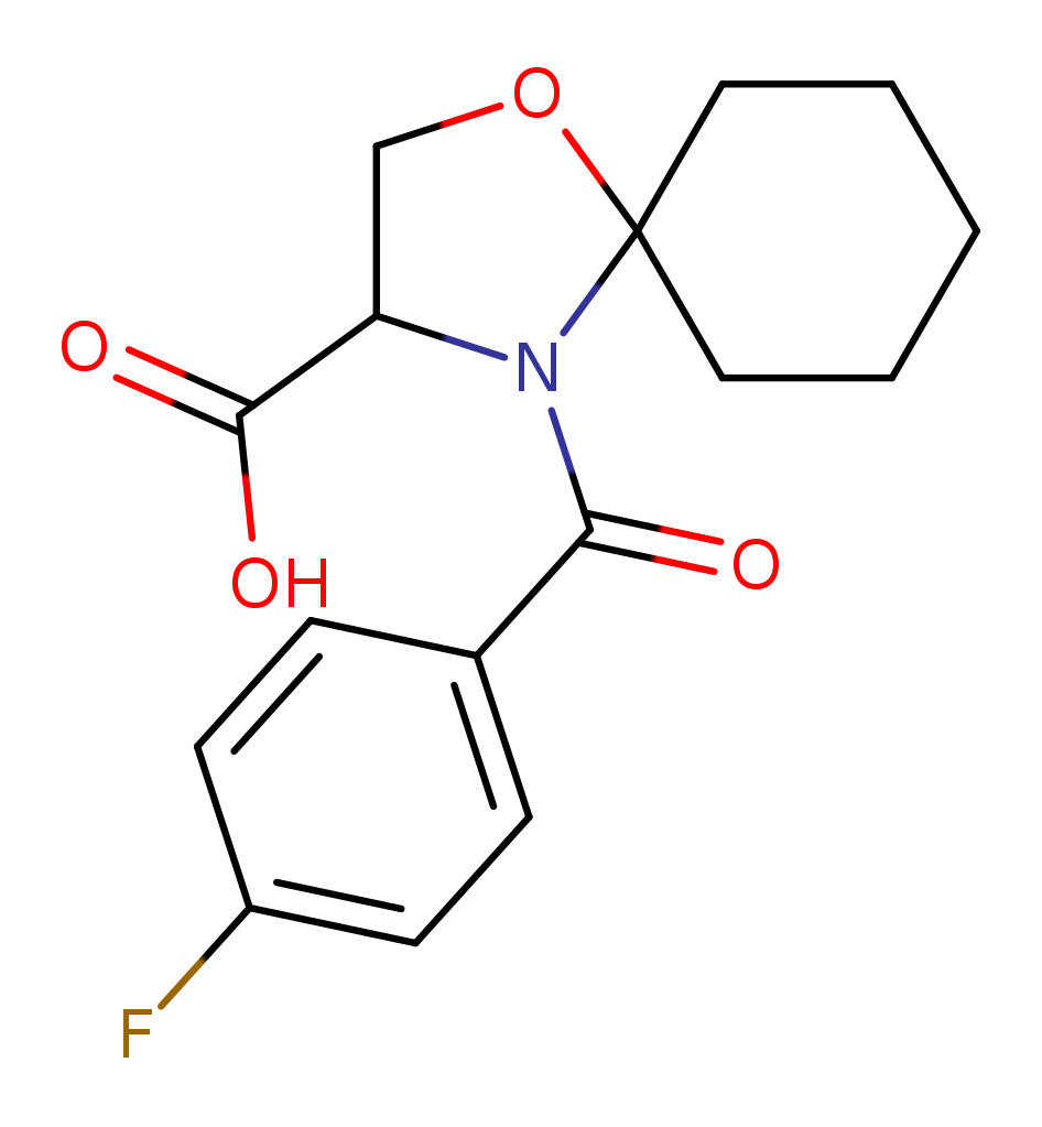 4-(4-fluorobenzoyl)-1-oxa-4-azaspiro[4.5]decane-3-carboxylic acid
