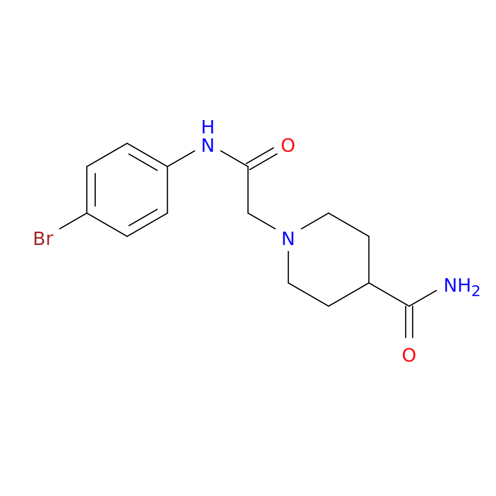 4-(Aminocarbonyl)-N-(4-bromophenyl)-1-piperidineacetamide