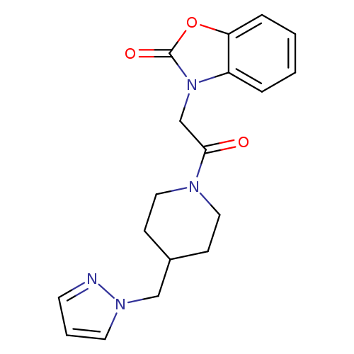 3-(2-oxo-2-{4-[(1H-pyrazol-1-yl)methyl]piperidin-1-yl}ethyl)-2,3-dihydro-1,3-benzoxazol-2-one