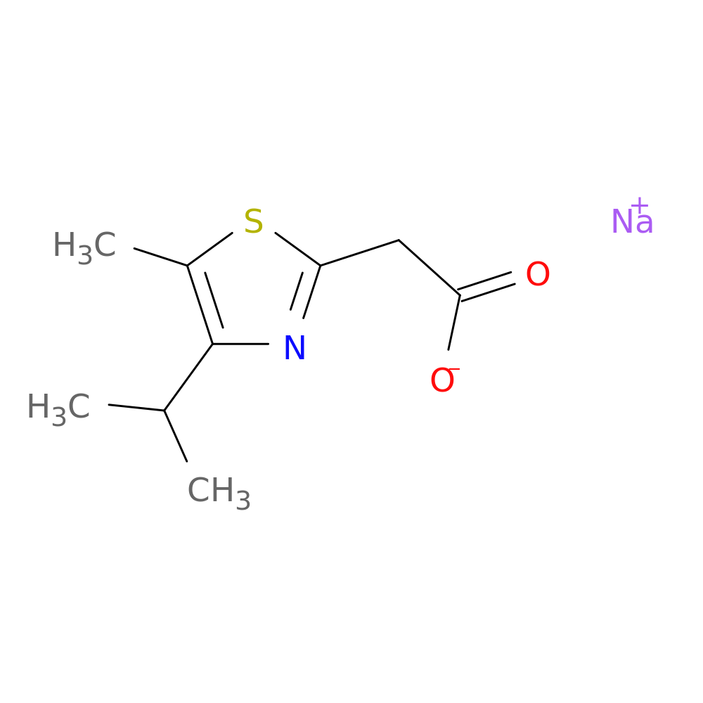 sodium 2-[5-methyl-4-(propan-2-yl)-1,3-thiazol-2-yl]acetate