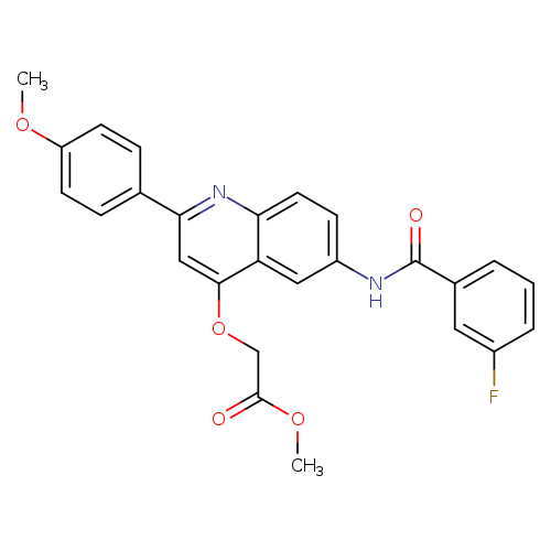 methyl 2-{[6-(3-fluorobenzamido)-2-(4-methoxyphenyl)quinolin-4-yl]oxy}acetate