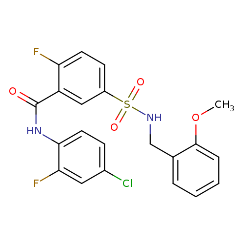 N-(4-chloro-2-fluorophenyl)-2-fluoro-5-{[(2-methoxyphenyl)methyl]sulfamoyl}benzamide