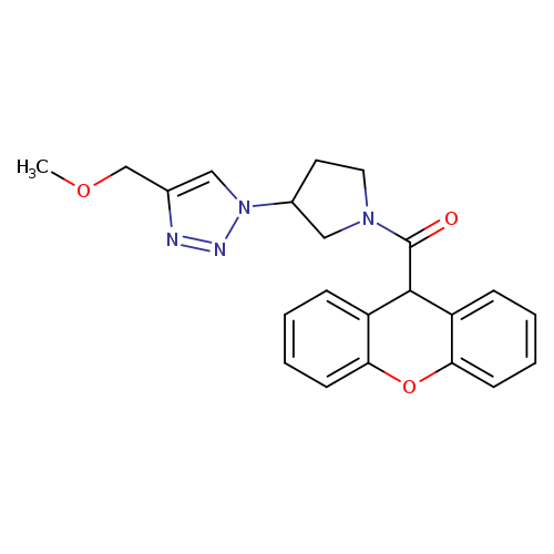 4-(methoxymethyl)-1-[1-(9H-xanthene-9-carbonyl)pyrrolidin-3-yl]-1H-1,2,3-triazole