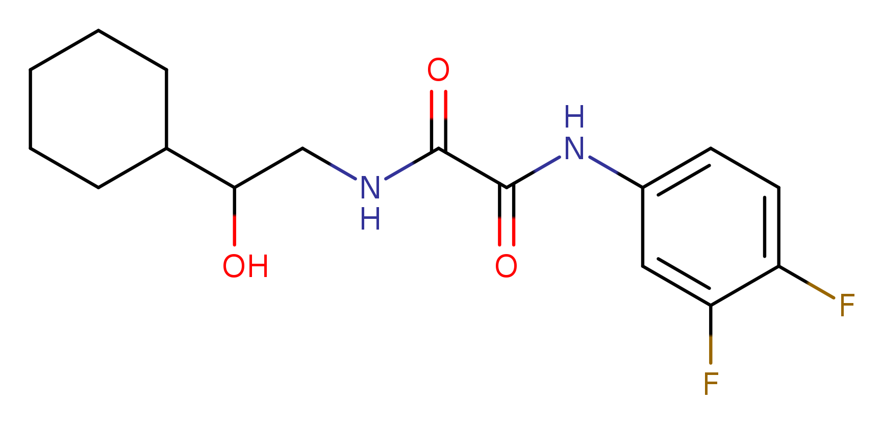 N'-(2-cyclohexyl-2-hydroxyethyl)-N-(3,4-difluorophenyl)ethanediamide