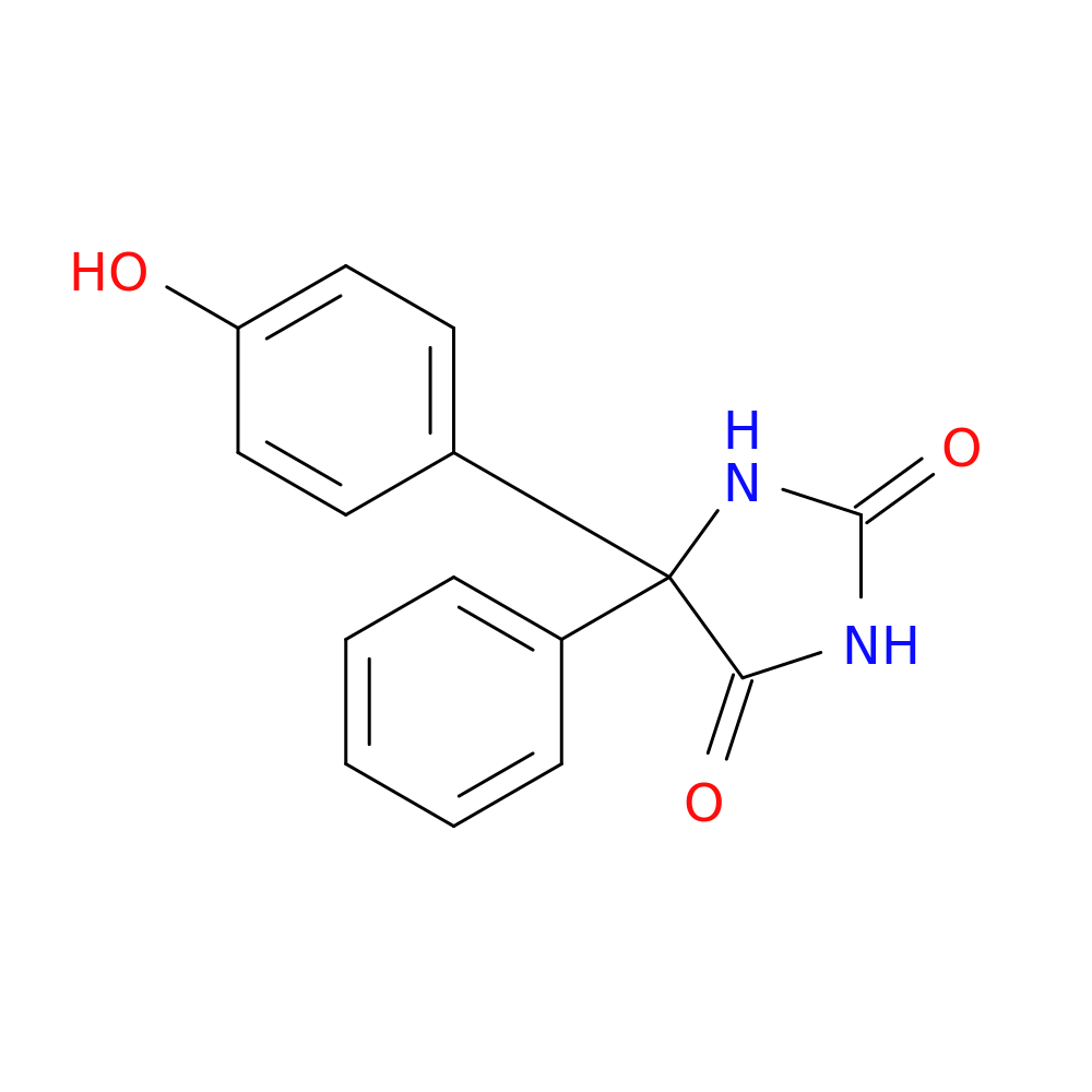 5-(4-Hydroxyphenyl)-5-Phenylimidazolidine-2,4-Dione