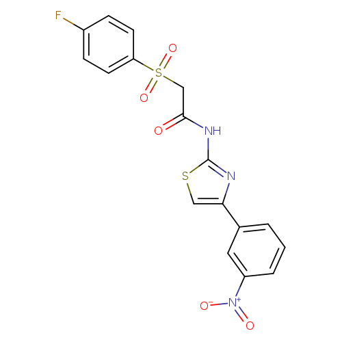 2-(4-fluorobenzenesulfonyl)-N-[4-(3-nitrophenyl)-1,3-thiazol-2-yl]acetamide