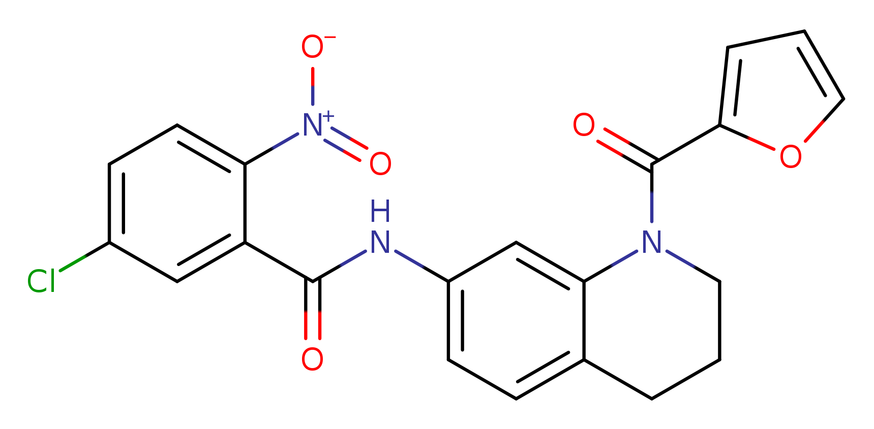 5-chloro-N-[1-(furan-2-carbonyl)-1,2,3,4-tetrahydroquinolin-7-yl]-2-nitrobenzamide