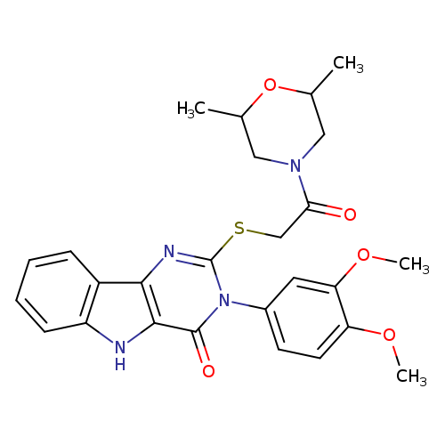 3-(3,4-dimethoxyphenyl)-2-{[2-(2,6-dimethylmorpholin-4-yl)-2-oxoethyl]sulfanyl}-3H,4H,5H-pyrimido[5,4-b]indol-4-one