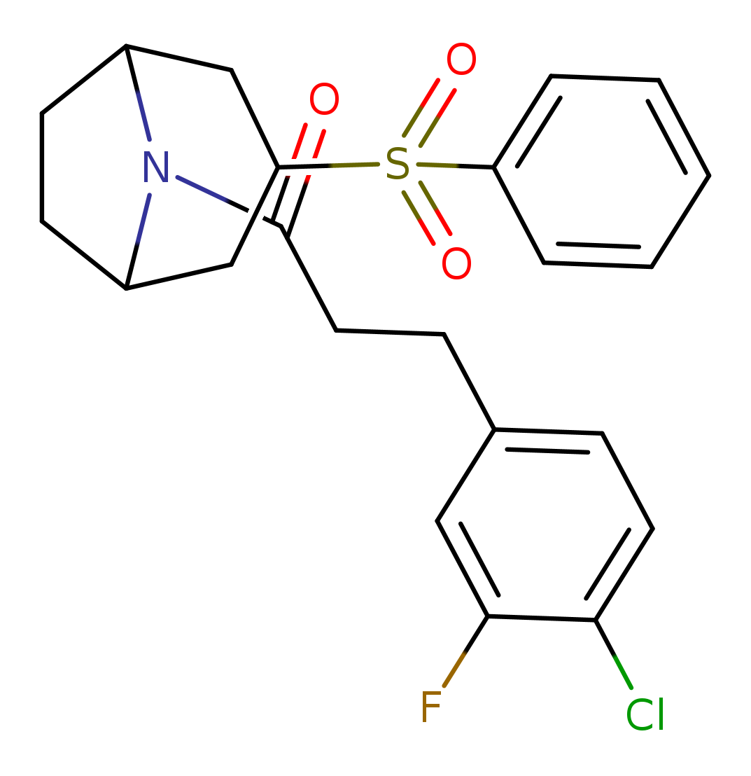 1-[3-(benzenesulfonyl)-8-azabicyclo[3.2.1]octan-8-yl]-3-(4-chloro-3-fluorophenyl)propan-1-one